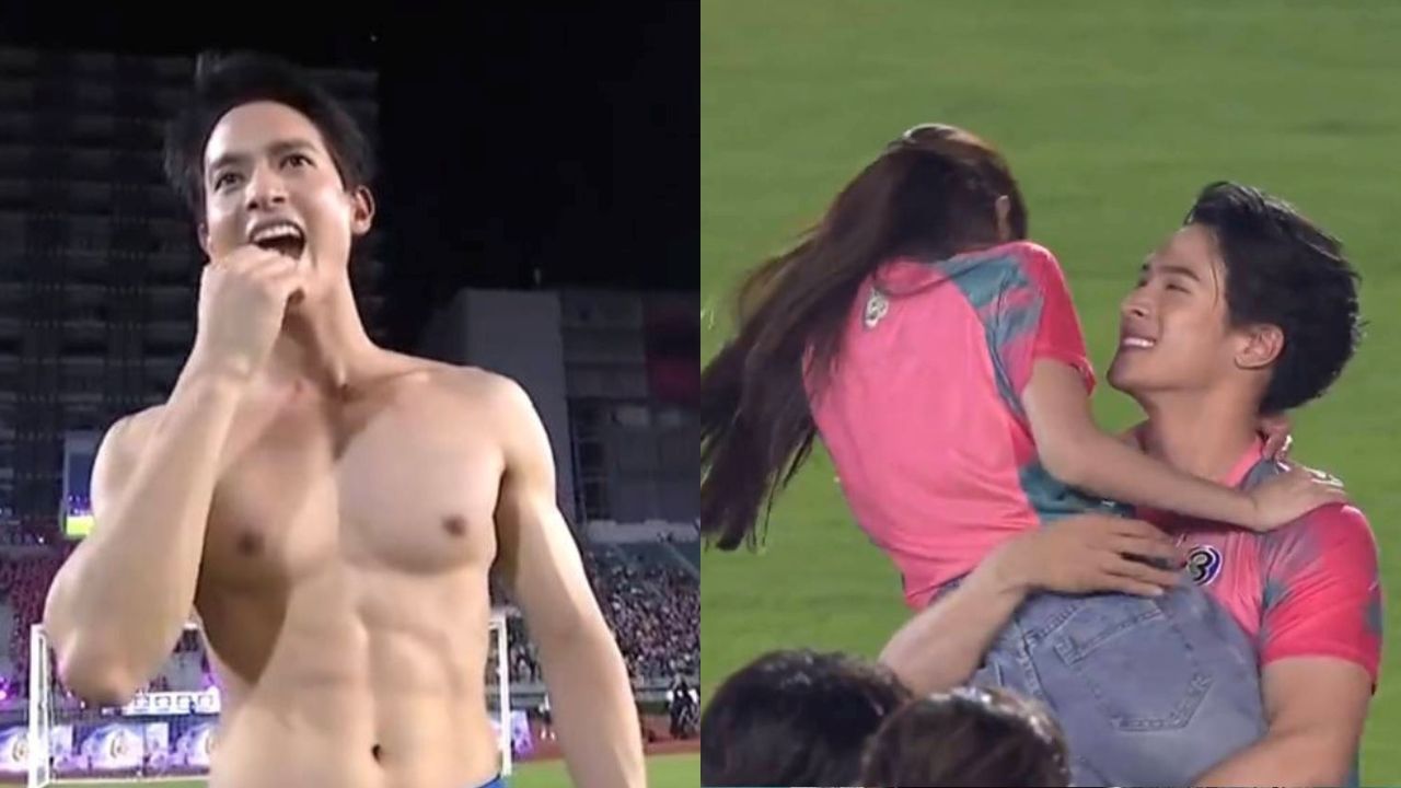 รวมช็อตเด็ด! ดาราช่อง 3 ยิงลูกโทษฟุตบอล เจมส์จิ ถอดเสื้อ เจมส์ มาร์ กอดพายหวาน