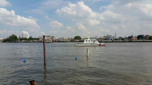 จุดที่เรือจมลงในแม่น้ำเจ้าพระยาบริเวณใกล้สะพานกรุงธน