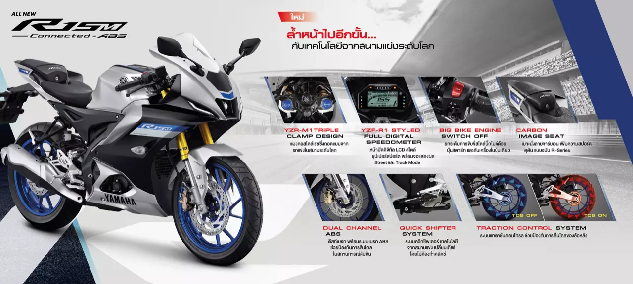 โผล่แล้ว BABY R1 New YAMAHA R15 Connected-ABS