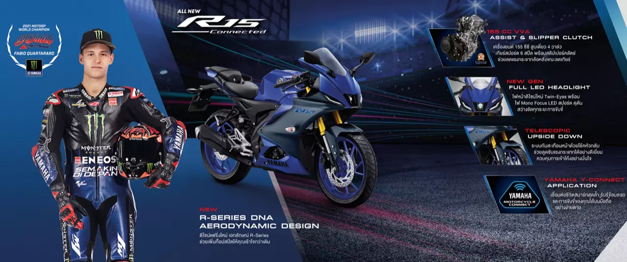 โผล่แล้ว BABY R1 New YAMAHA R15 Connected-ABS