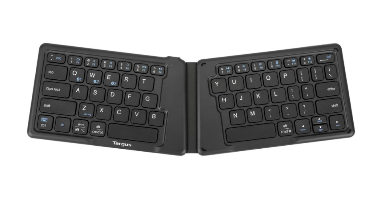 คีย์บอร์ดไร้สาย ยี่ห้อ Targus รุ่น AKF003 Ergonomic Foldable Bluetooth Keyboard