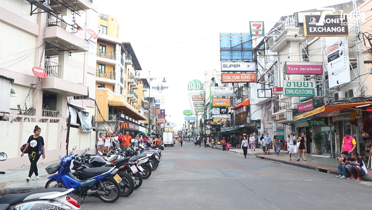 ถนนข้าวสารในปัจจุบันที่ โล่ง เงียบ