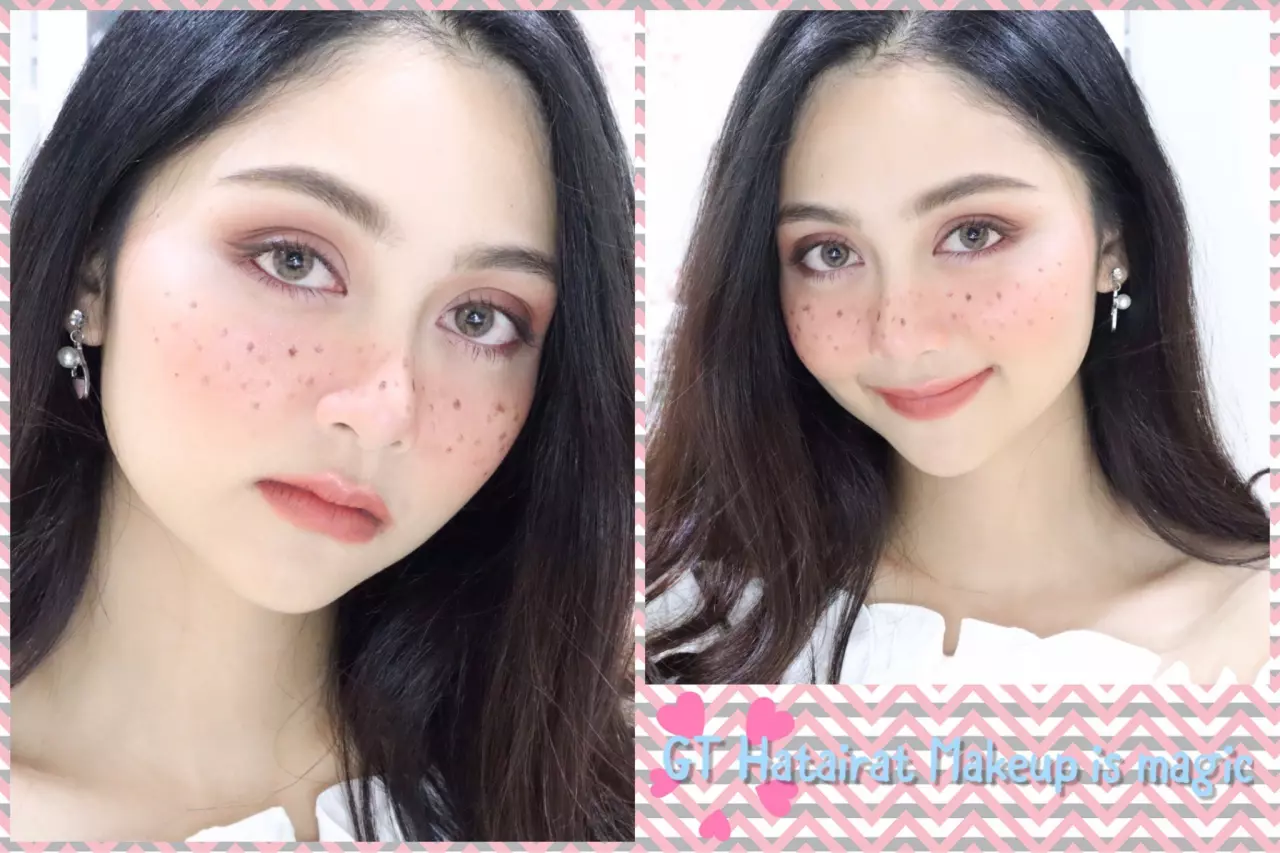 แต่งหน้าแต้มกระเก๋ๆ ตามเทรนด์สาวญี่ปุ่น 