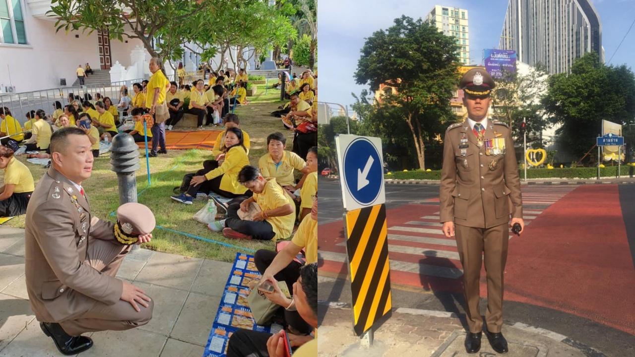 พล.ต.ต.นิธิธร จินตกานนท์ ผู้บังคับการจราจร - พ.ต.อ.ดวงโชติ สุวรรณจรัส ผกก.สน.บางรัก