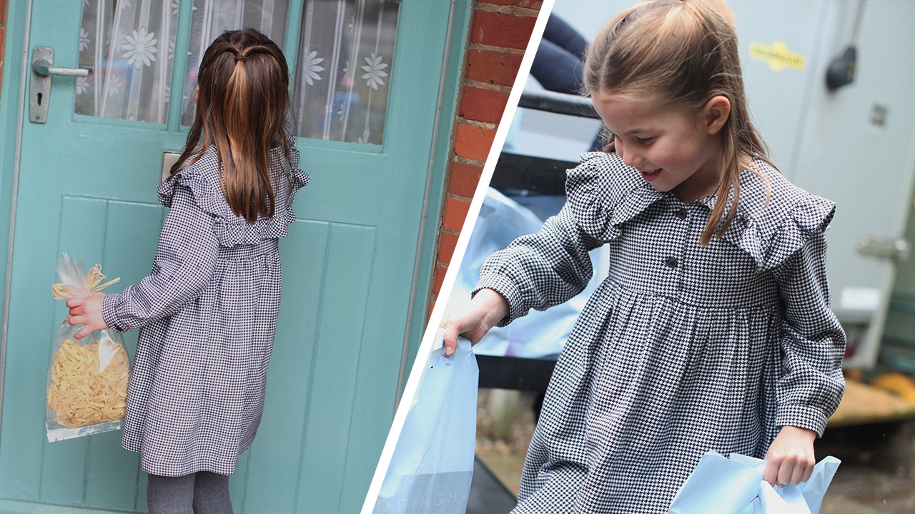 เผยภาพสุดประทับใจ วันประสูติ 5 ปี เจ้าหญิงชาร์ลอตต์ มอบอาหารถึงบ้าน ปชช.