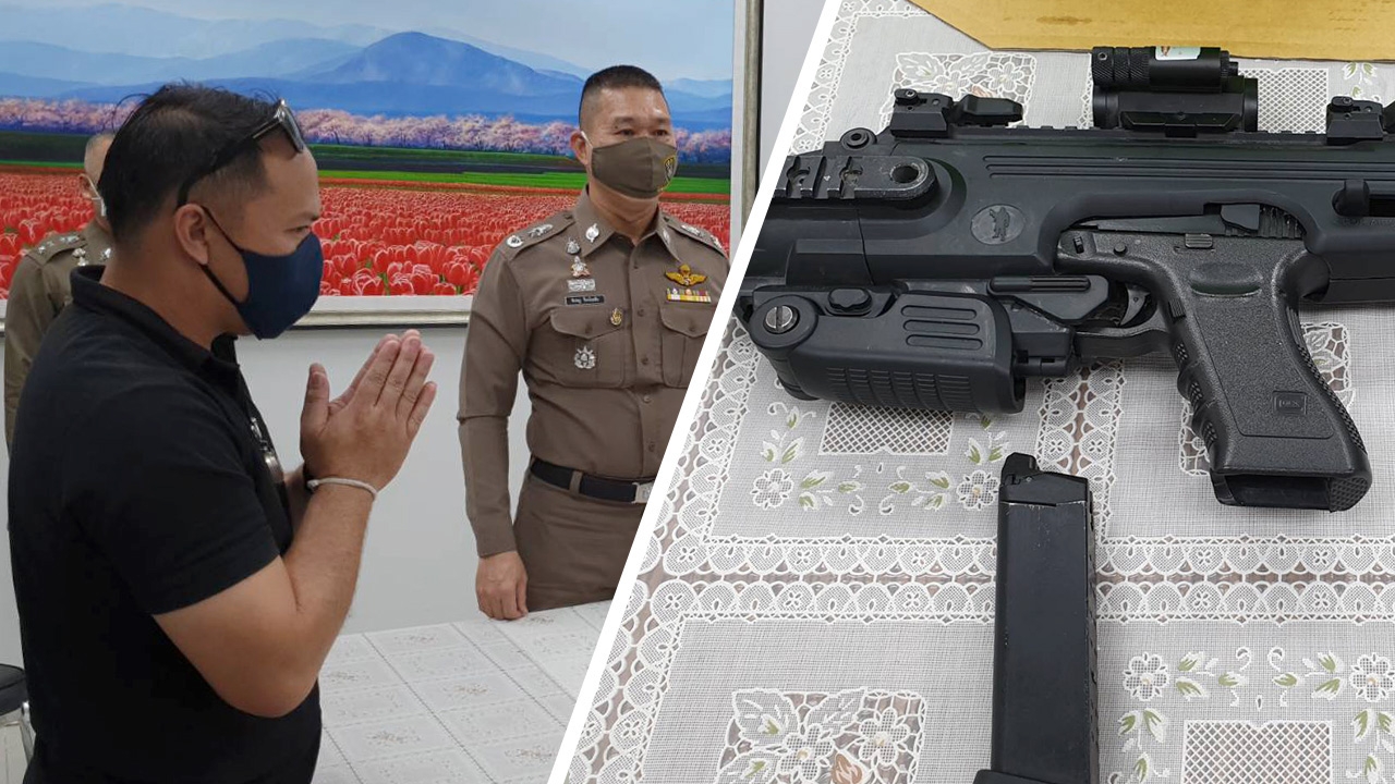 ด.ต. สะพายปืนขู่ชาวบ้าน ยกมือขอโทษ ถูกตั้ง กก.สอบ 'บิ๊กแป๊ะ' จ่อฟันซ้ำ