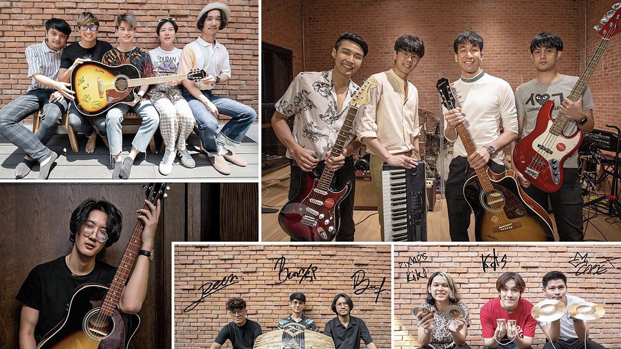 ศิลปิน เลิฟอิสฯ คืนห้องซ้อม มอบอุปกรณ์ดนตรีให้น้อง