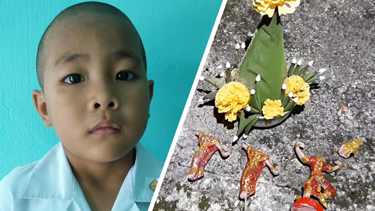 หนูน้อย 6 ขวบหายตัวในสวนปริศนา พบรูปปั้นนางรำถูกหักหัวใต้ศาล