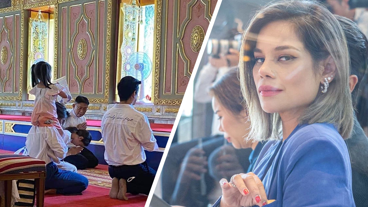 โอปอล์ ปาณิสรา เคลียร์ดราม่าไม่เห็นตลก หลังลูกสาวขี่คอไหว้พระในวัด