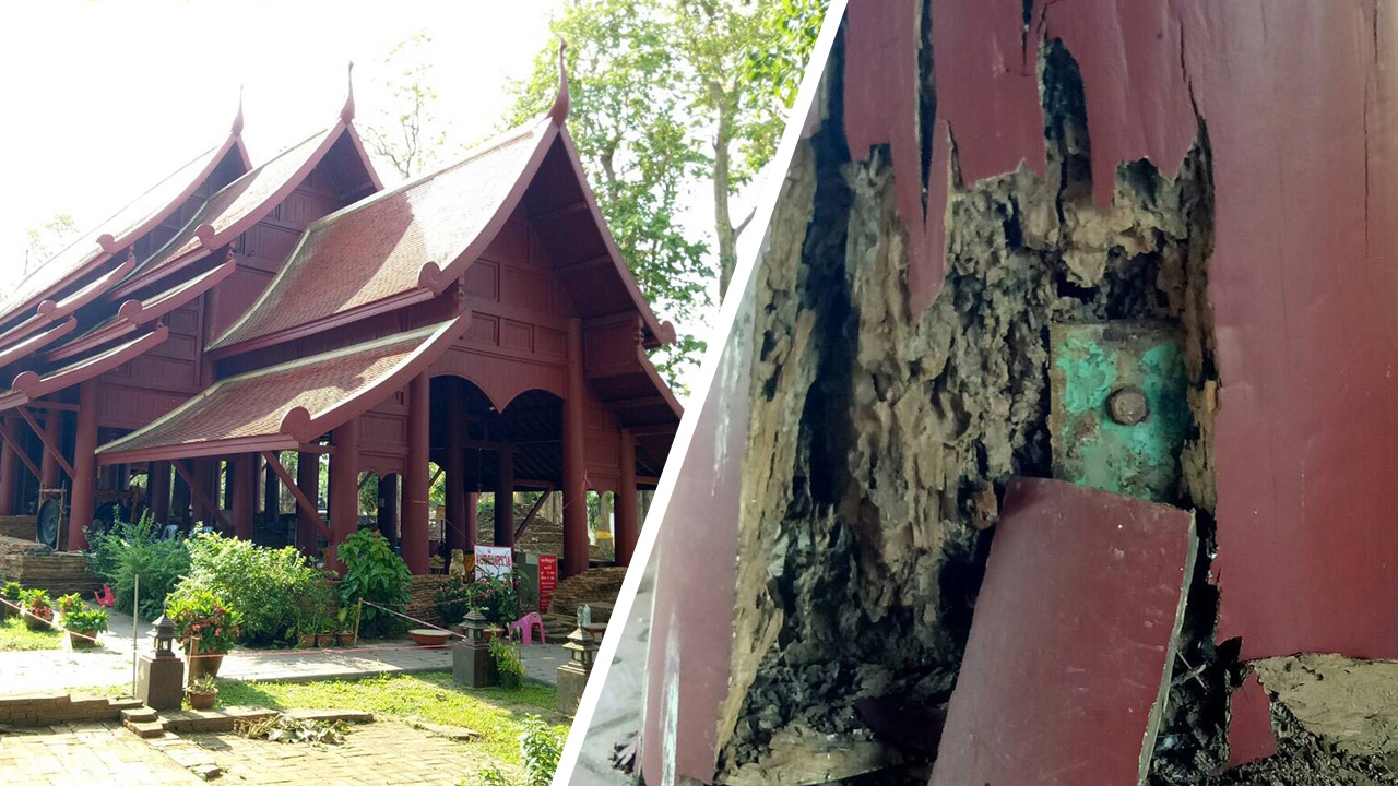 โวยกรมศิลป์ใช้งบ 45 ล้าน บูรณะวัดพระธาตุเจดีย์หลวง 3 ปีชำรุดแล้ว