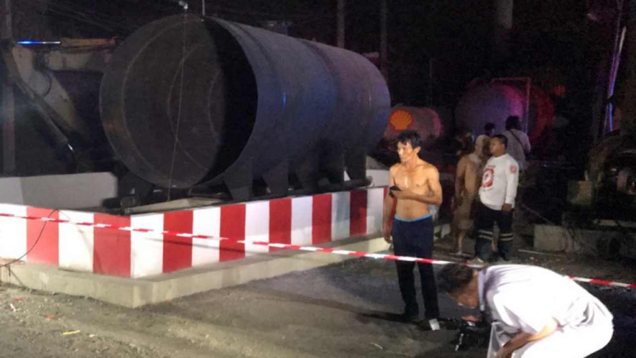 คนงานเคราะห์ร้าย อัดลมทดสอบแรงดันถังแก๊ส ระเบิดใส่หัวกระจุย ดับ 1  