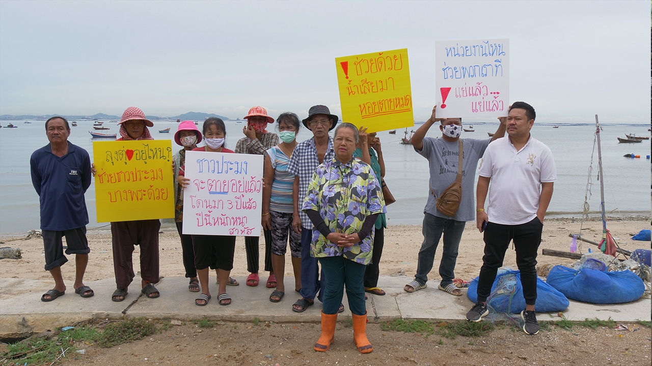 ฟาร์มหอยแมลงภู่ชลบุรี โอดเจ๊งยับ 60 ล้าน น้ำเสียไหลลงทะเล หอยตายยกไร่