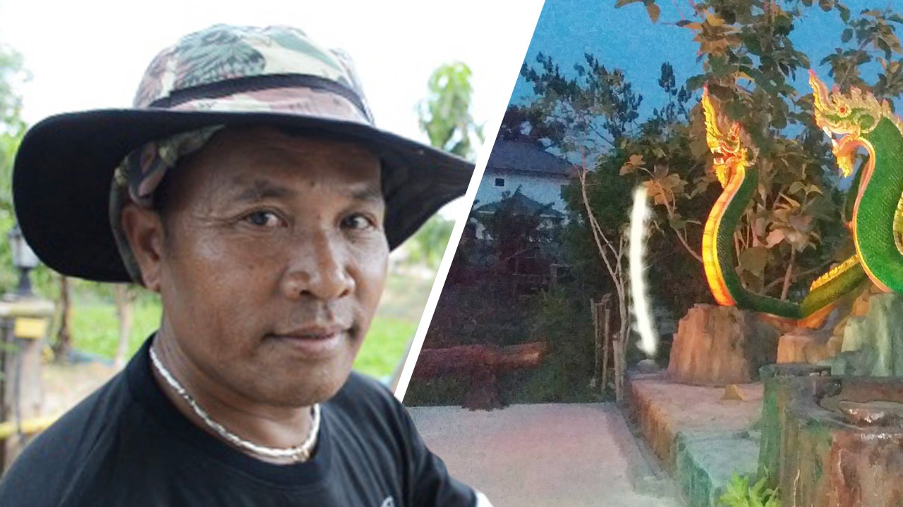 ไมค์ ภิรมย์พร เผยภาพลำแสงพุ่งจากรูปปั้นพญานาค เชื่ออภินิหาร "ปู่ศรีสุทโธ"