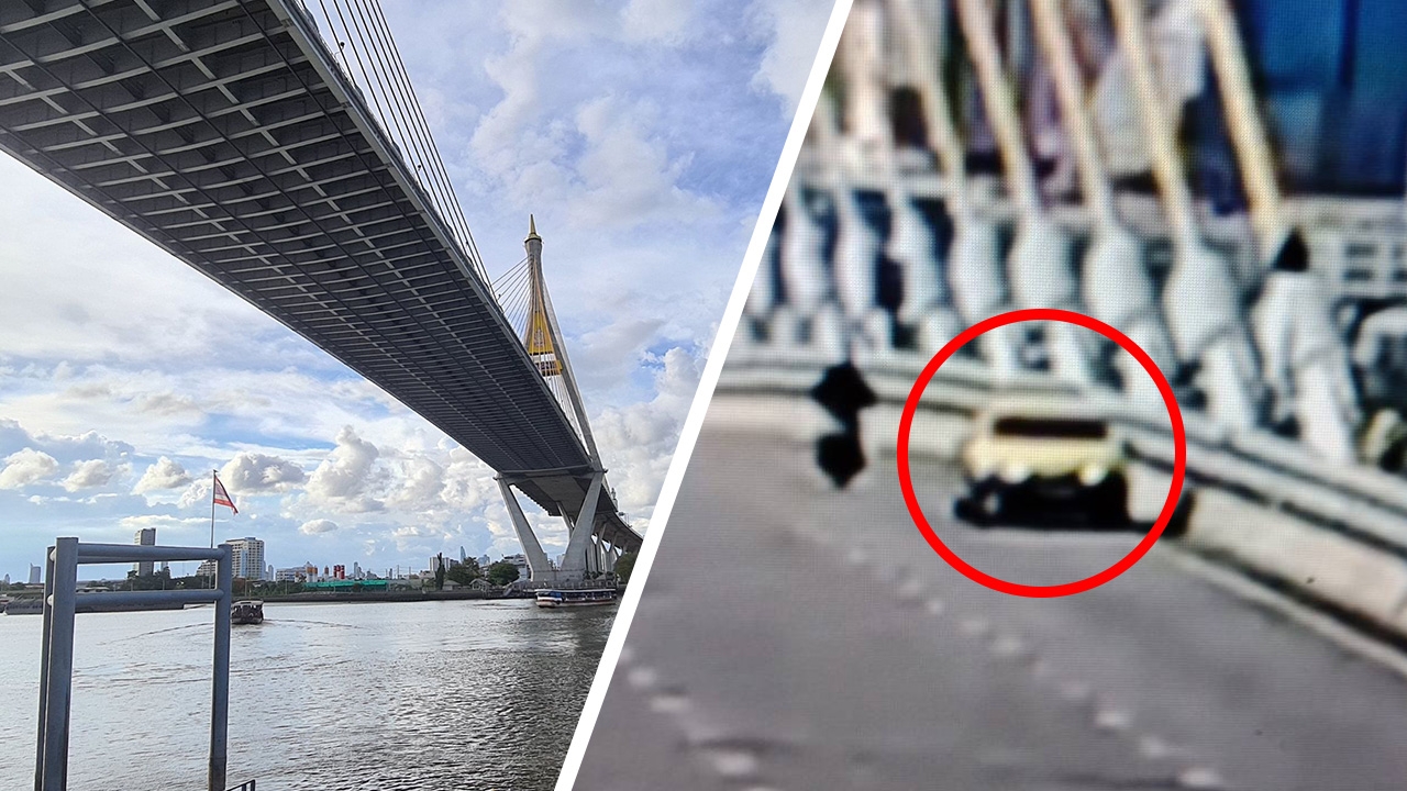 ใจเด็ด ดิ่งสะพานภูมิพล จมหายเจ้าพระยา คาสายตานับสิบบนเรือข้ามฟาก