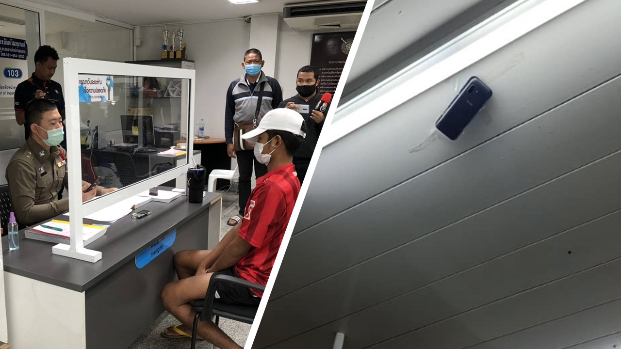 ฝีมือเด็กปั๊ม ติดมือถือบนเพดานห้องน้ำหญิง อ้างแกล้งแฟนเก่า