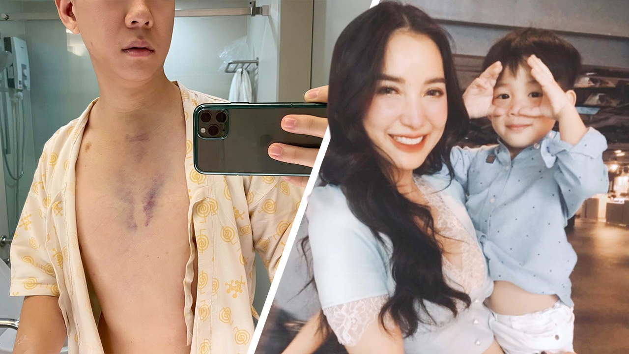 แพท ณปภา อุ้มลูกชายเยี่ยม เบนซ์ เรซซิ่ง หลังประสบอุบัติเหตุรถล้ม