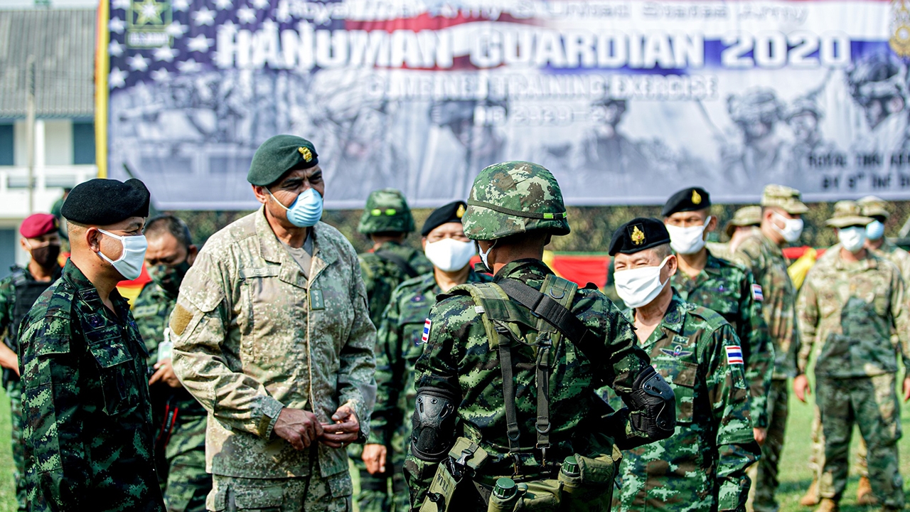 ทบ.ไทย-สหรัฐฯ สวมหน้ากาก ร่วมฝึก Hanuman Guardian 2020 