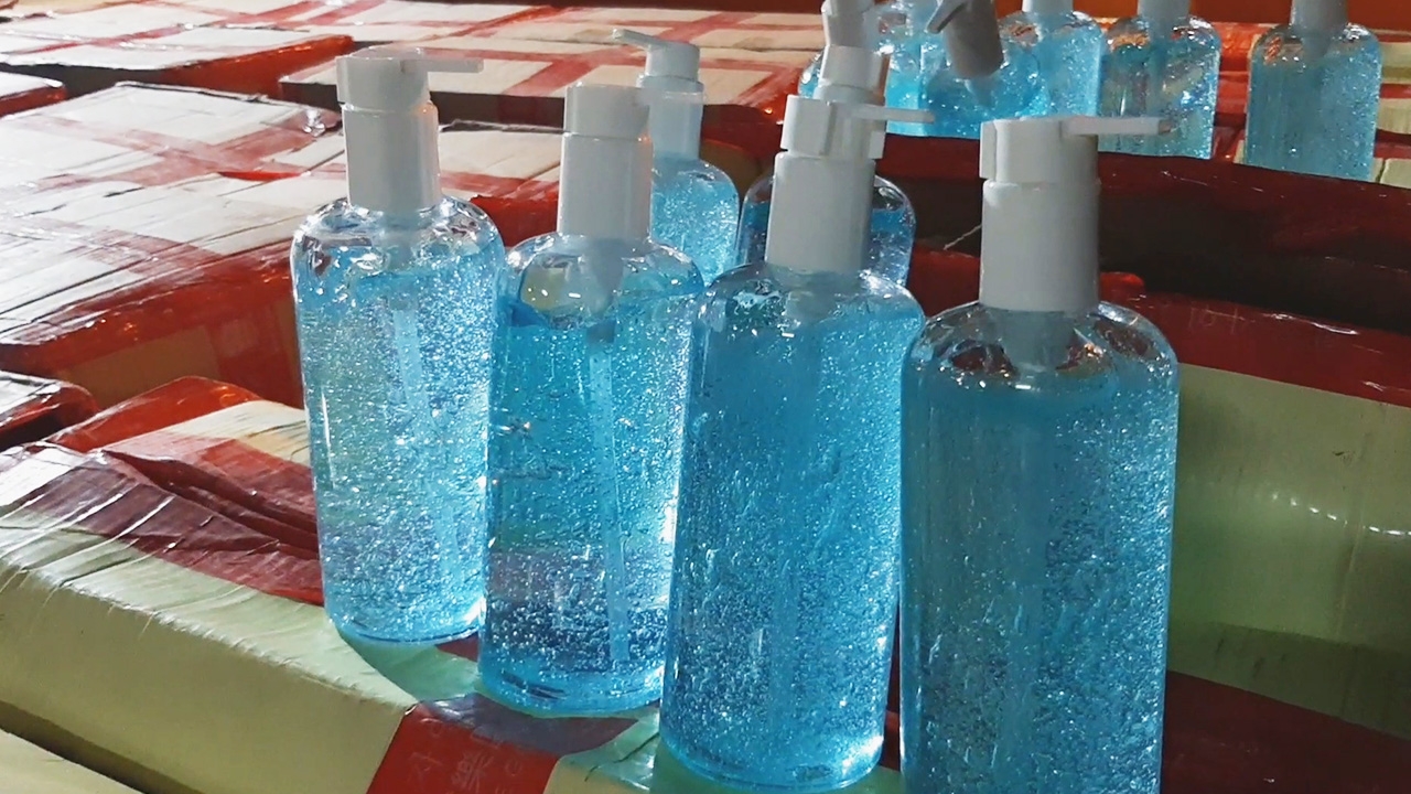 ตรวจกระบะ 3 คัน ขน "เจลแอลกอฮอล์ล้างมือ" กว่าหมื่นขวด ค่า 3 ล้านบาท