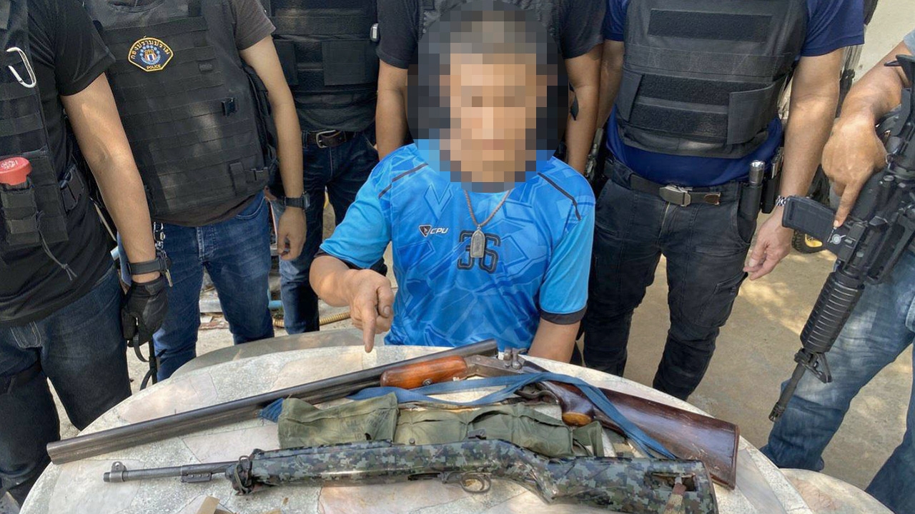 กองปราบส่งสายล่อซื้อ จับ “ญา องค์พระ” ลักลอบค้าอาวุธสงคราม