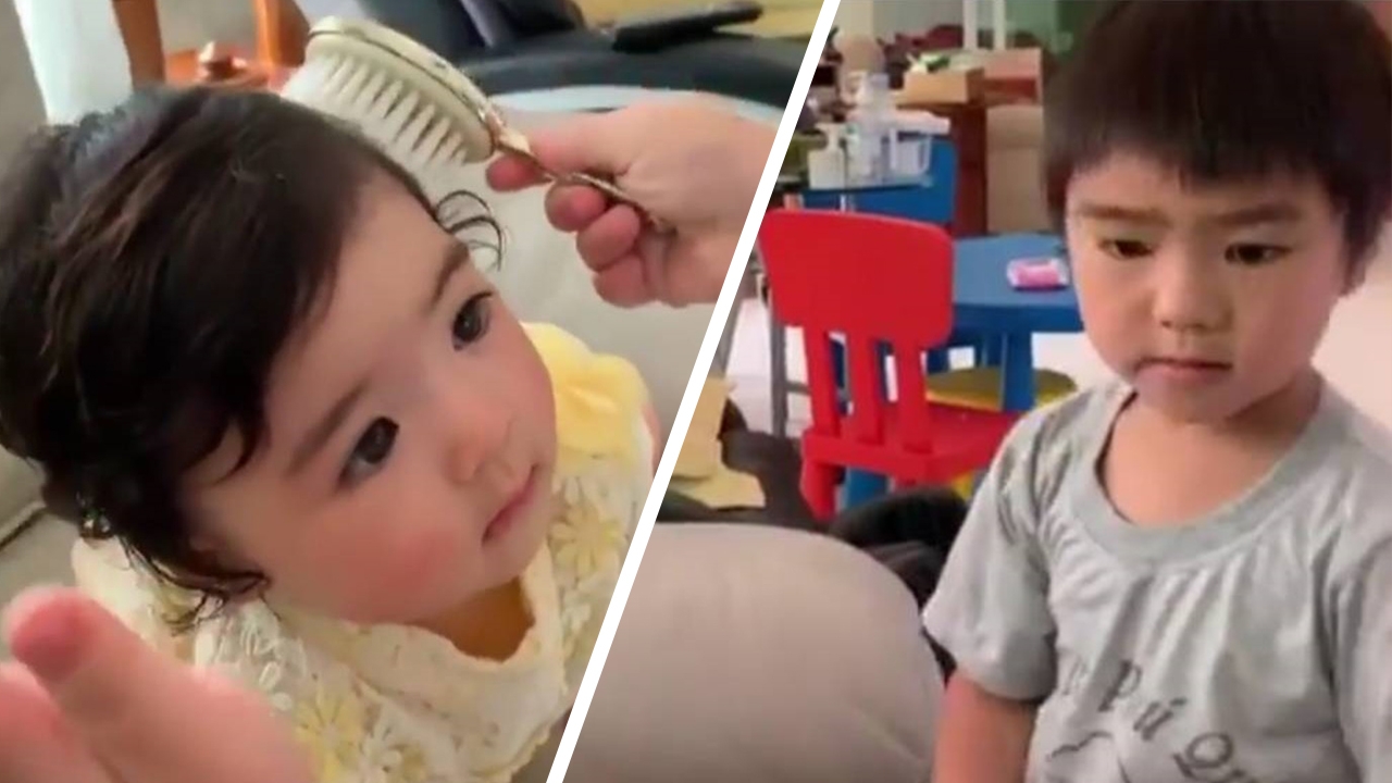 ชมความน่ารัก น้องดีแลน ดูแลน้องสาวแทนพ่อแม่ หวีผมให้ น้องเดมี่ (คลิป)