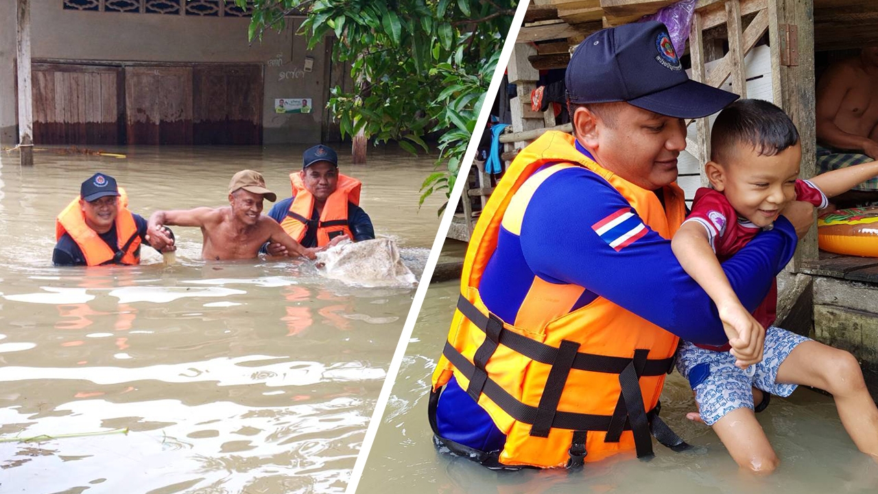 กองทัพไทย ส่ง นพค.43 และ 46 ลุยช่วยชาว พัทลุง-เมืองคอน ถูกน้ำท่วม 