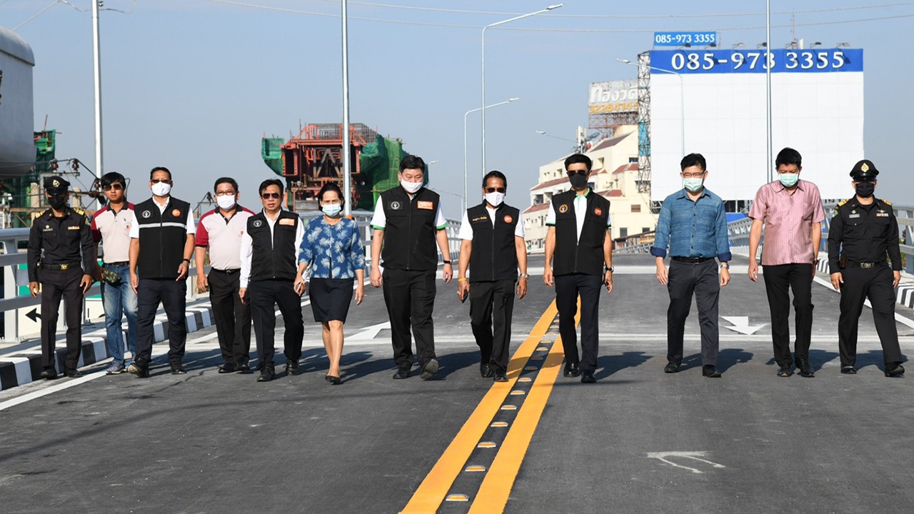 เปิดแล้วสะพานลอยข้ามแยกพัฒนาการ-ศรีนครินทร์ หลังซ่อมนาน 6 เดือน