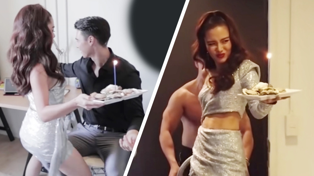 ลีเดีย ยกเค้กหอยเซอร์ไพรส์วันเกิด แมทธิว เจ้าตัวยิ้มหน้าบานลูกสามมาแน่