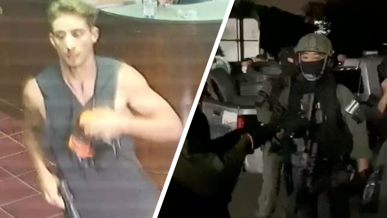 พัทยาระทึก หนุ่มมะกันคลั่งขโมยปืนจากสนามยิงปืน บุกกราดยิง ตร.ล้อมจับวุ่น