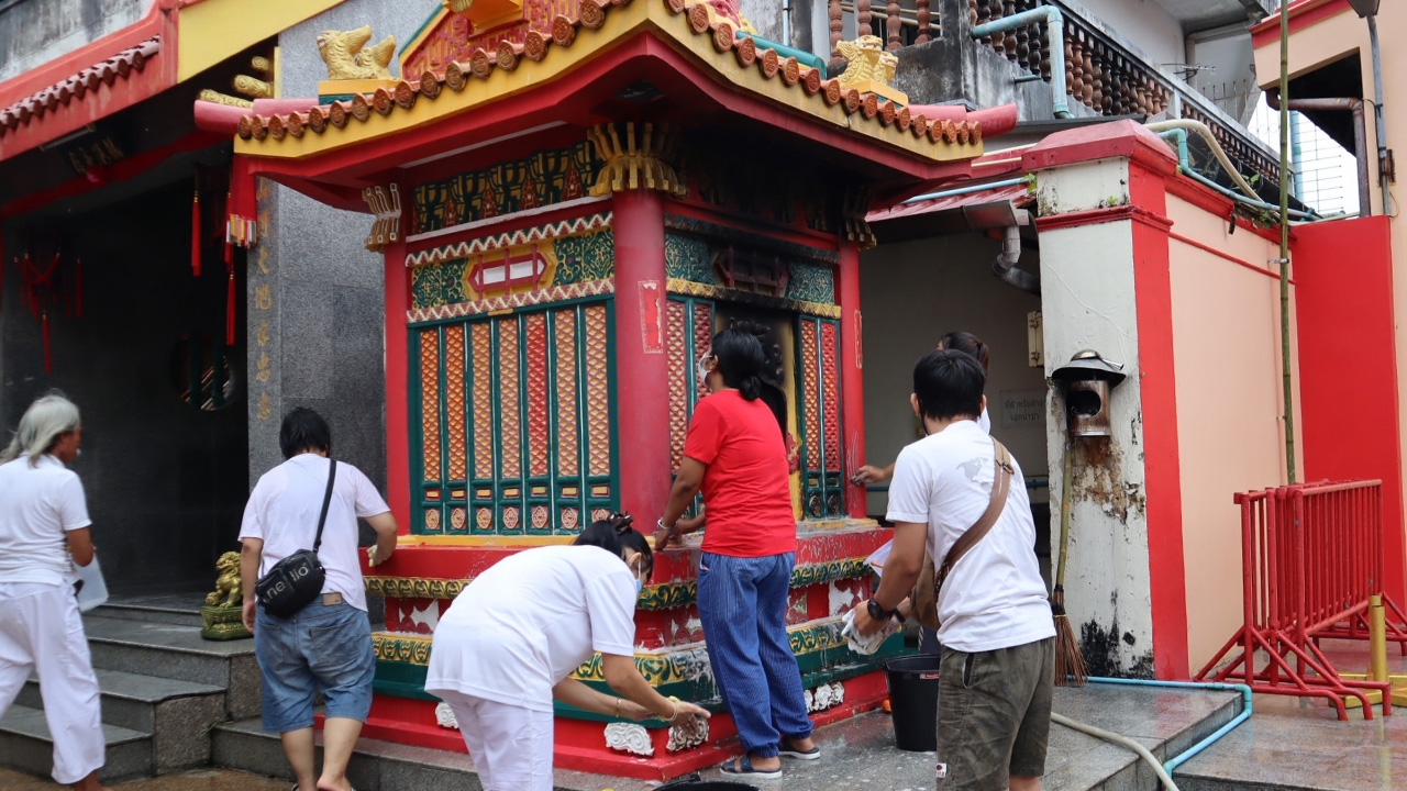 ศาลเจ้าภูเก็ต ทำความสะอาด ล้างโรงครัวเตรียมเข้าสู่เทศกาลกินเจปี 63 