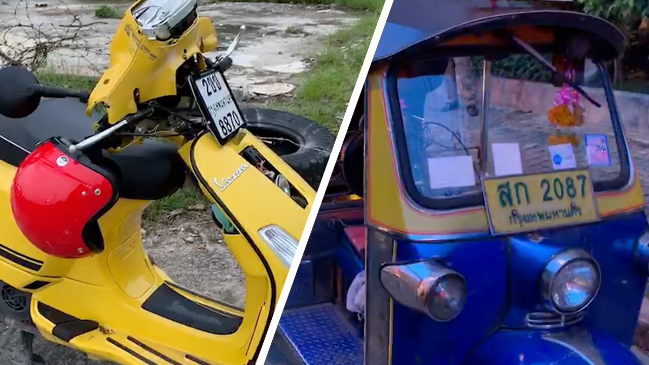 หนุ่มวัย 27 ชะตาขาด "เวสป้าซิ่ง" เสียหลักล้ม โดนรถตุ๊กตุ๊กทับดับ