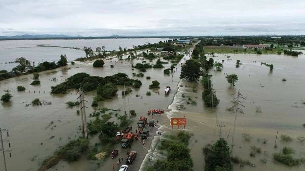 น้ำท่วมอรัญประเทศลดลงอย่างรวดเร็ว หลังอ่างเก็บน้ำโอไคดอนในเขมรแตก