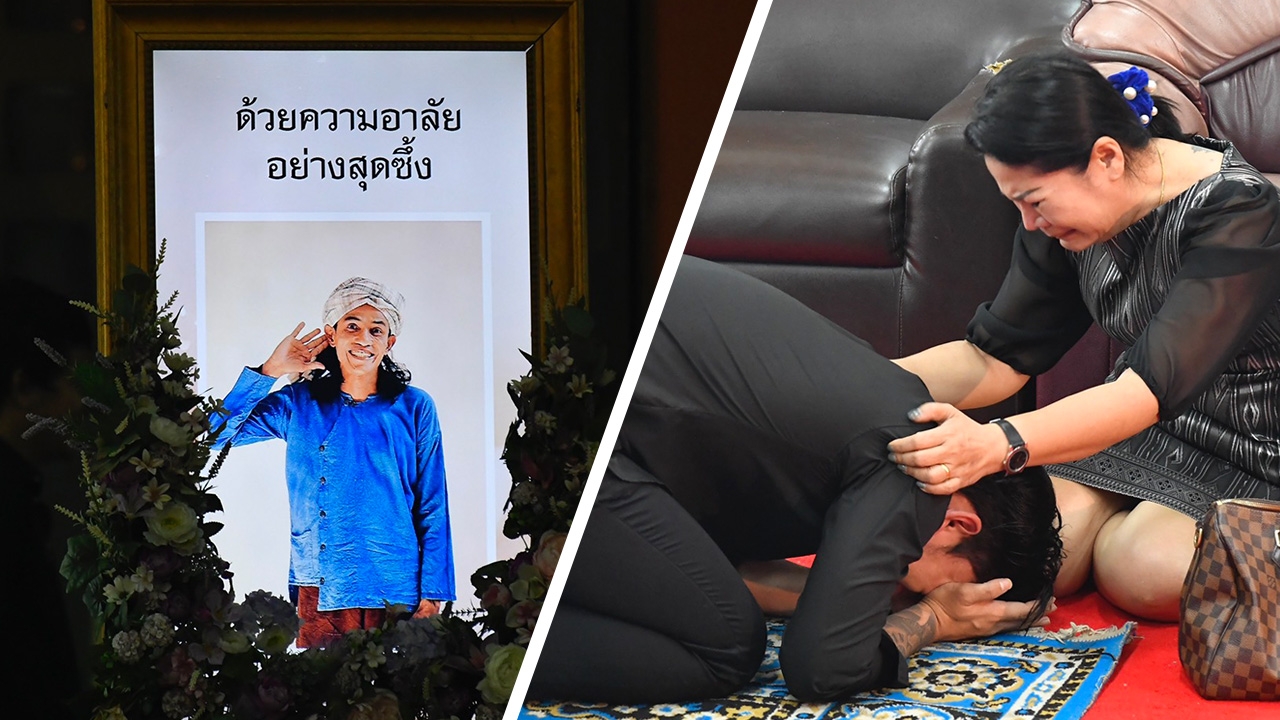 บรรยากาศงานศพ โรเบิร์ต สายควัน คืนที่ 2 นักร้องลูกทุ่งดังปล่อยโฮอาลัย