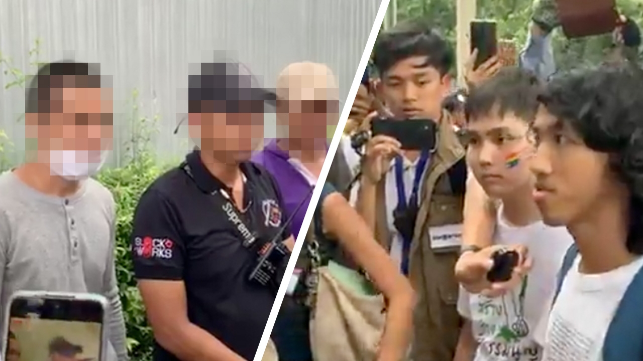 แค่ถ่ายรูปป้ายกองพัน ทหารรุมล็อกตัวแนวร่วมไอลอว์ ตร.บางโพระงับเหตุวุ่น