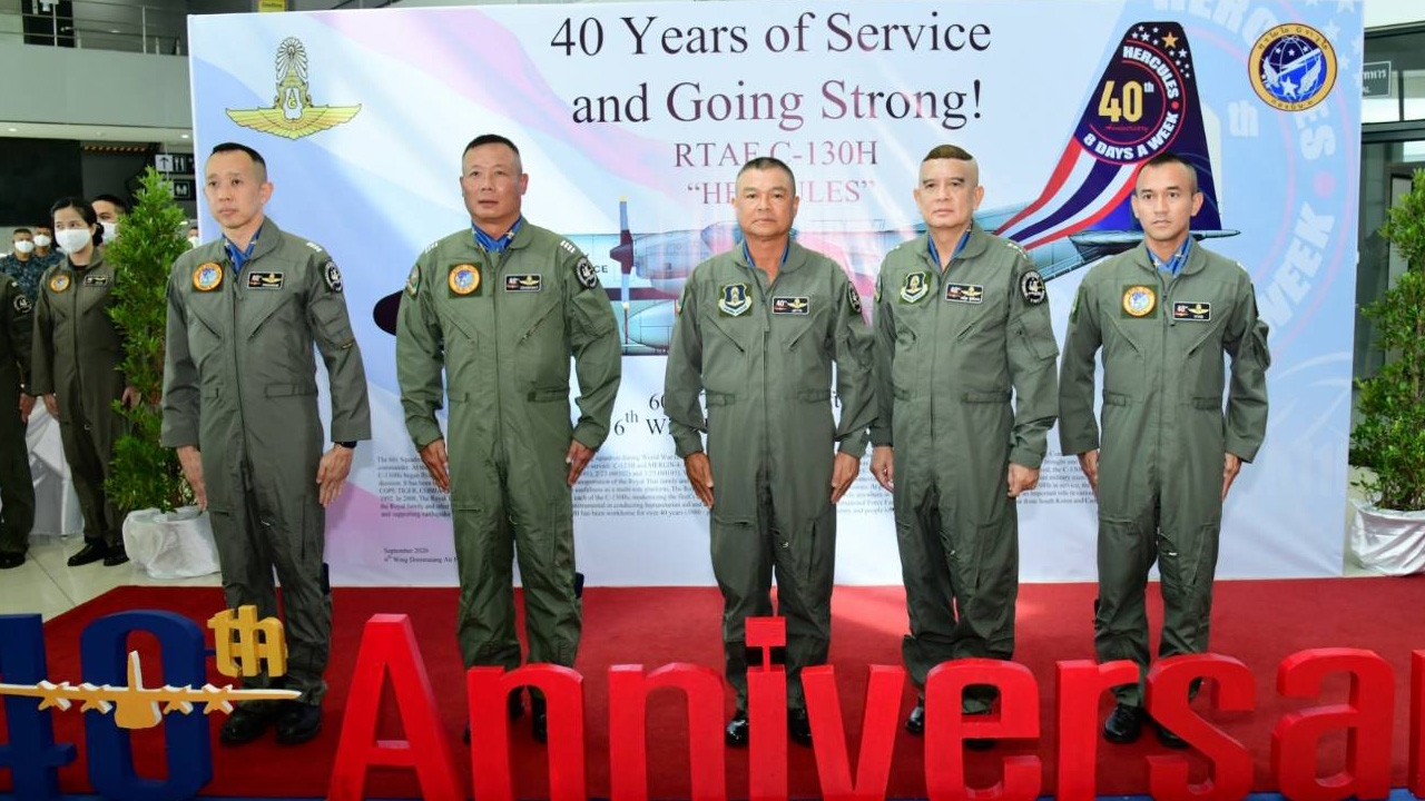"บิ๊กแอร์บูล" โชว์ตัวในงานเกียรติยศ 40 ปี ซี-130 เข้าประจำการ ทอ.ไทย