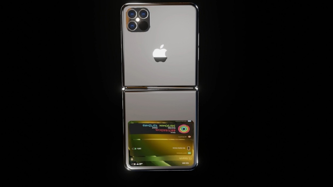 ไอโฟนจอพับ (iPhone Flip) ขนาดพอดีกับกระเป๋าเสื้อ ภาพไอเดียไม่ใช่ของจริง