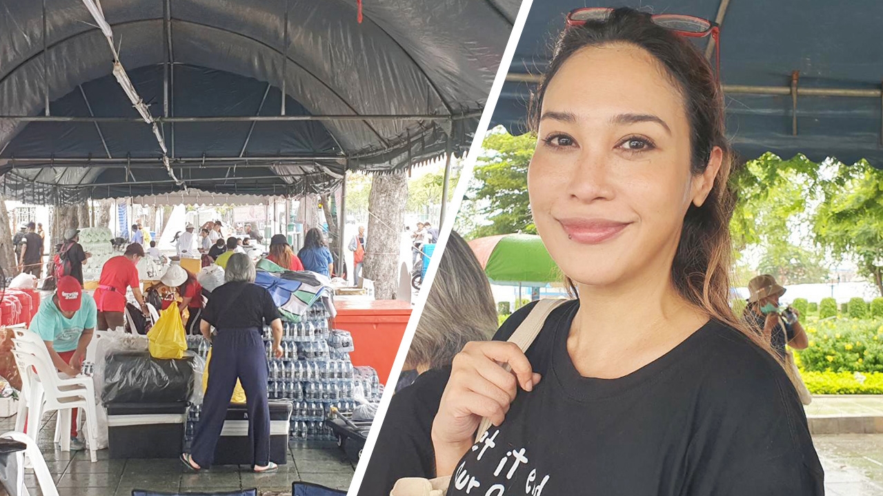 ทราย เจริญปุระ เปิดโรงครัวให้ผู้ชุมนุม 19 ก.ย.ที่สนามหลวง