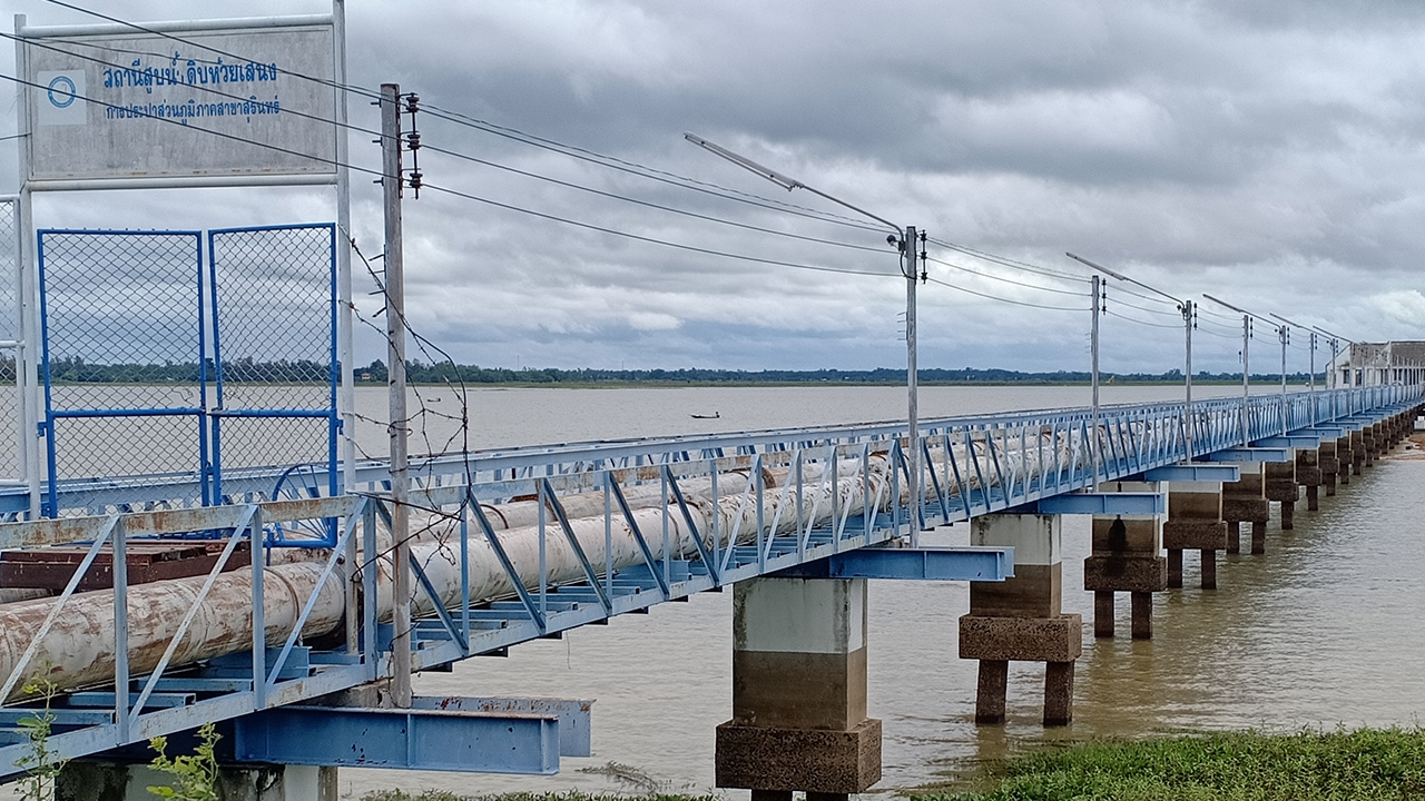 พายุโนอึล ช่วยต่อชีวิตข้าวในนาที่สุรินทร์ทันเวลา แต่น้ำไหลลงอ่างได้ไม่มาก