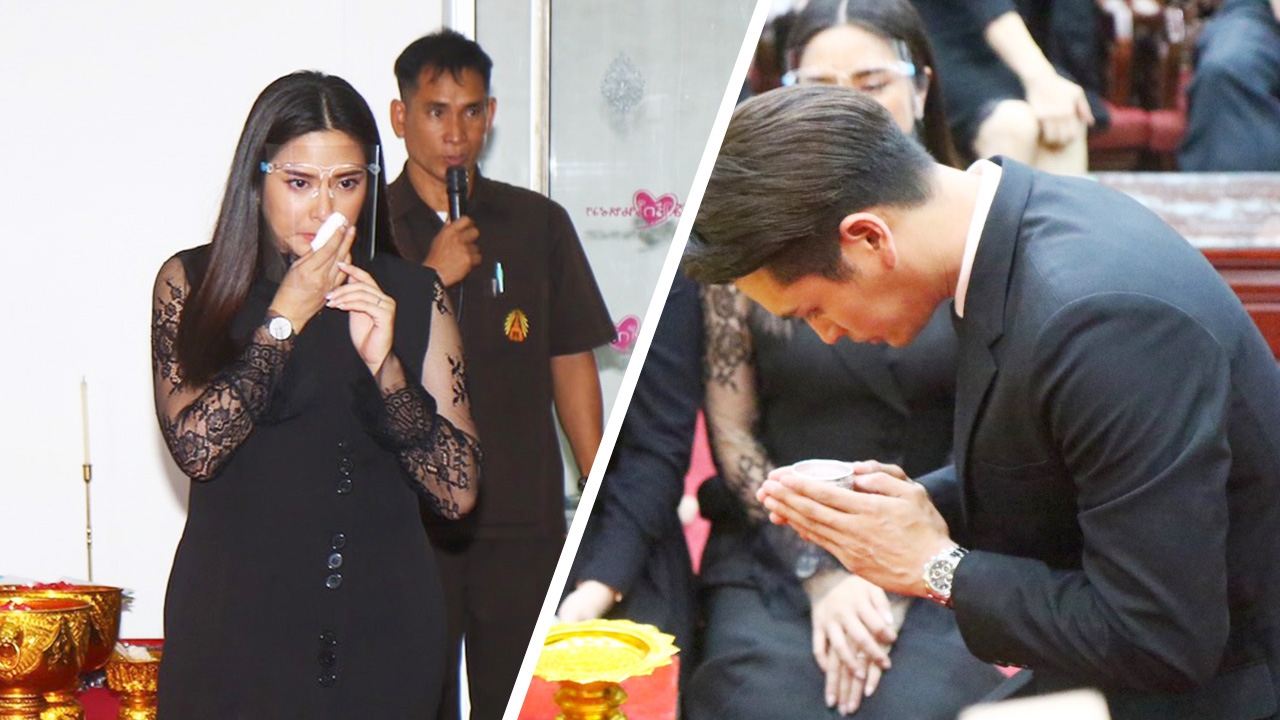 ภาพบรรยากาศรดน้ำศพ อ้อย กาญจนา สุดเศร้า คนบันเทิงร่วมอาลัย