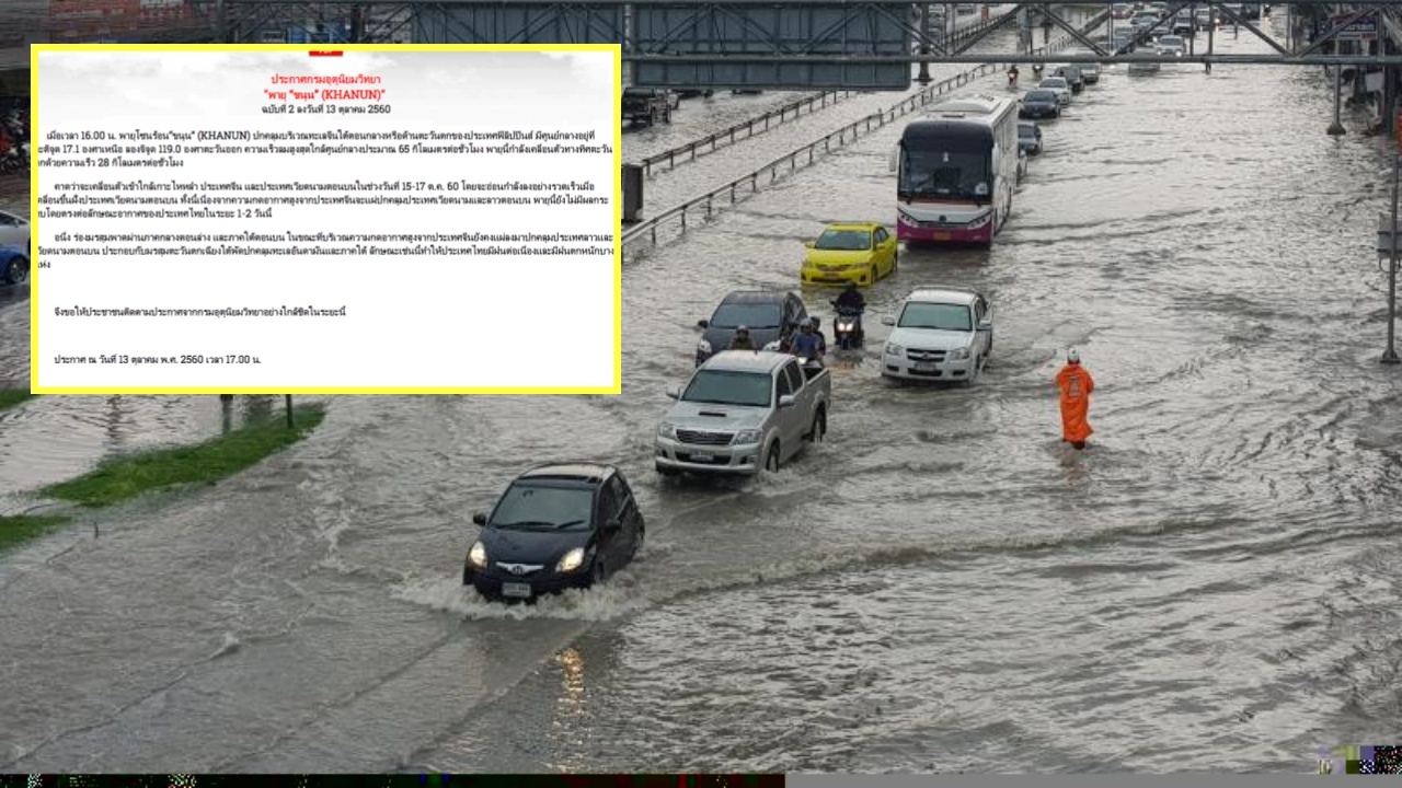 อุตุประกาศ ฉ.2 พายุขนุน ขึ้นฝั่ง15ต.ค.คาดเจอมวลอากาศเย็น สลายตัวเร็ว