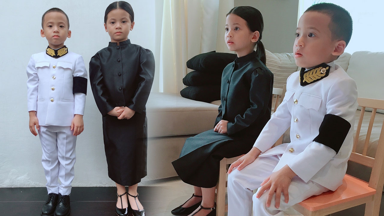 ดูแล้วยิ้ม เผยภาพ บีน่า-บรู๊คลิน ลูก เวย์-นานา เรียบร้อยน่ารักในชุดไทย