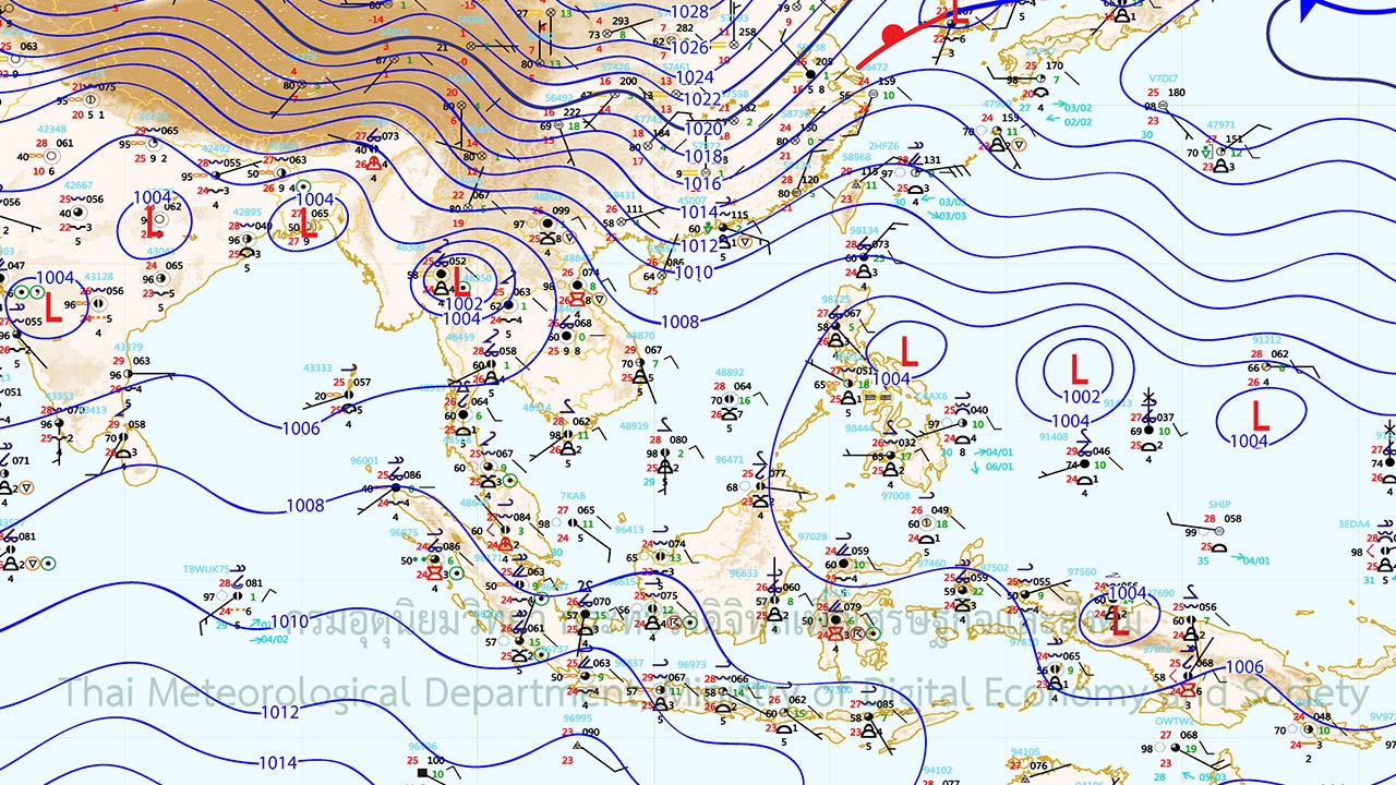 ไทยยังมีฝนชุก ตกหนักในภาคเหนือ กทม.-ปริมณฑล ฝนฟ้าคะนอง 60%
