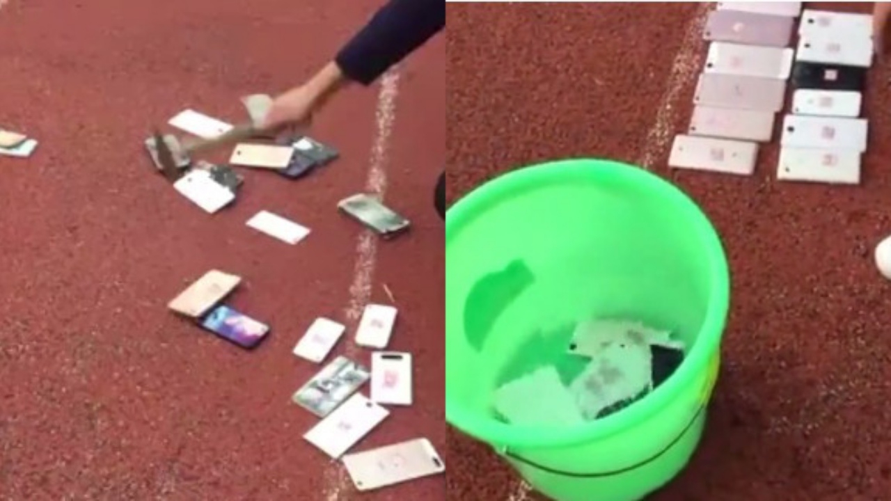 ครูม.ต้นจีนดุ! ยึดสมาร์ทโฟนนักเรียน ใช้ค้อนทุบ-โยนลงน้ำให้เจ้าของยืนดู (คลิป)