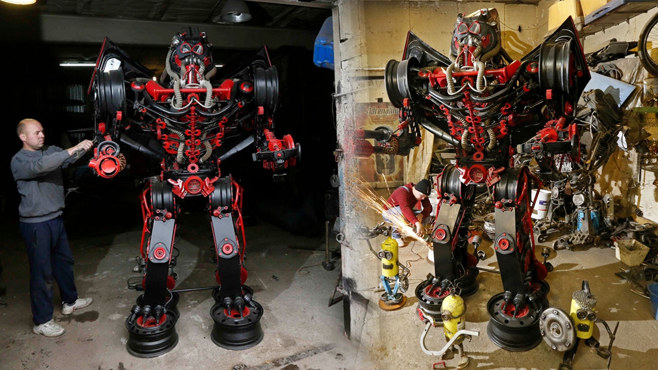 สร้างศิลปะจากชิ้นส่วนรถยนต์​