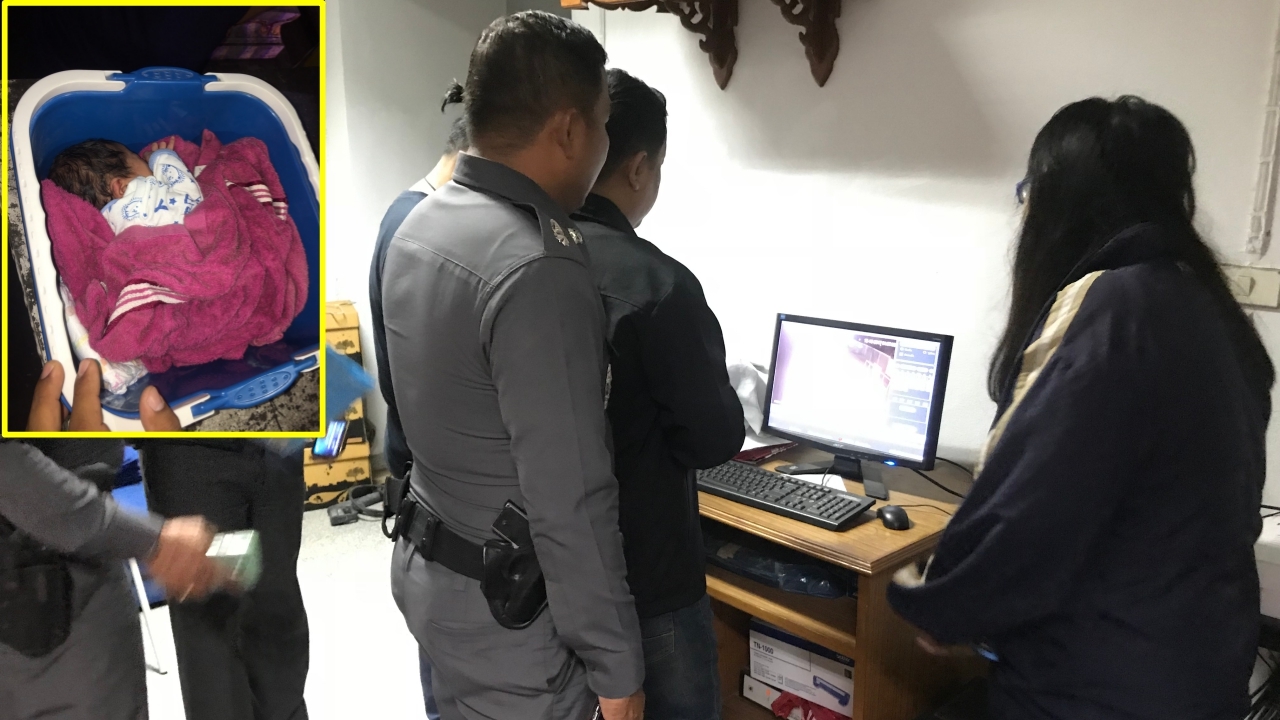 คนใจร้ายทิ้งทารก ใส่ถังพลาสติก ไว้หน้าศาลอพาร์ตเมนต์ ย่านนนทบุรี