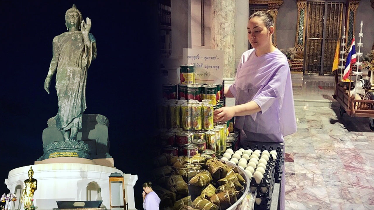 ตั๊ก บงกช บวชชีพราหมณ์ถวายเป็นพระราชกุศลในหลวง รัชกาลที่ 9