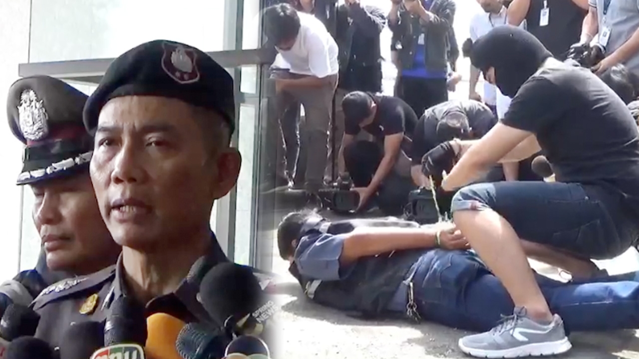 รองผบช.น.คุมตัวแก๊งปล้น 60 ล้านทำแผน คนขับกระบะจ่อมอบตัวบ่ายนี้