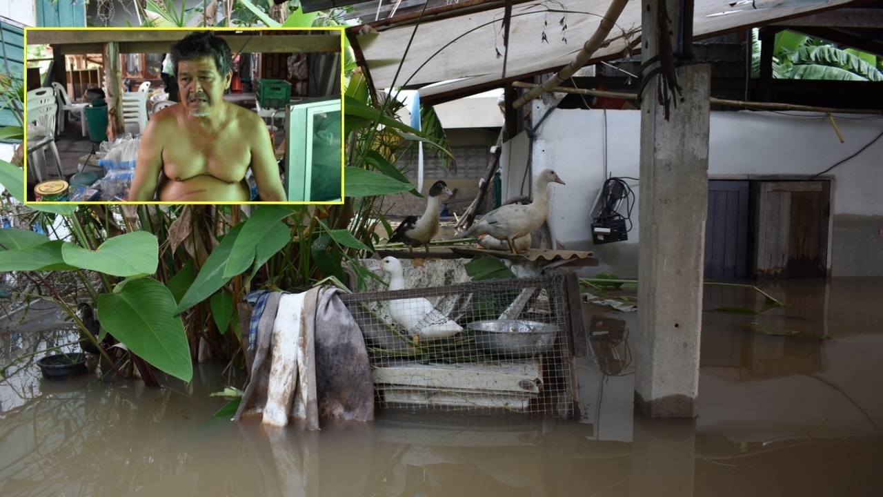 ชาวอ่างทองสุดระทม น้ำทะลักท่วมบ้านขาดรายได้เลี้ยงครอบครัว