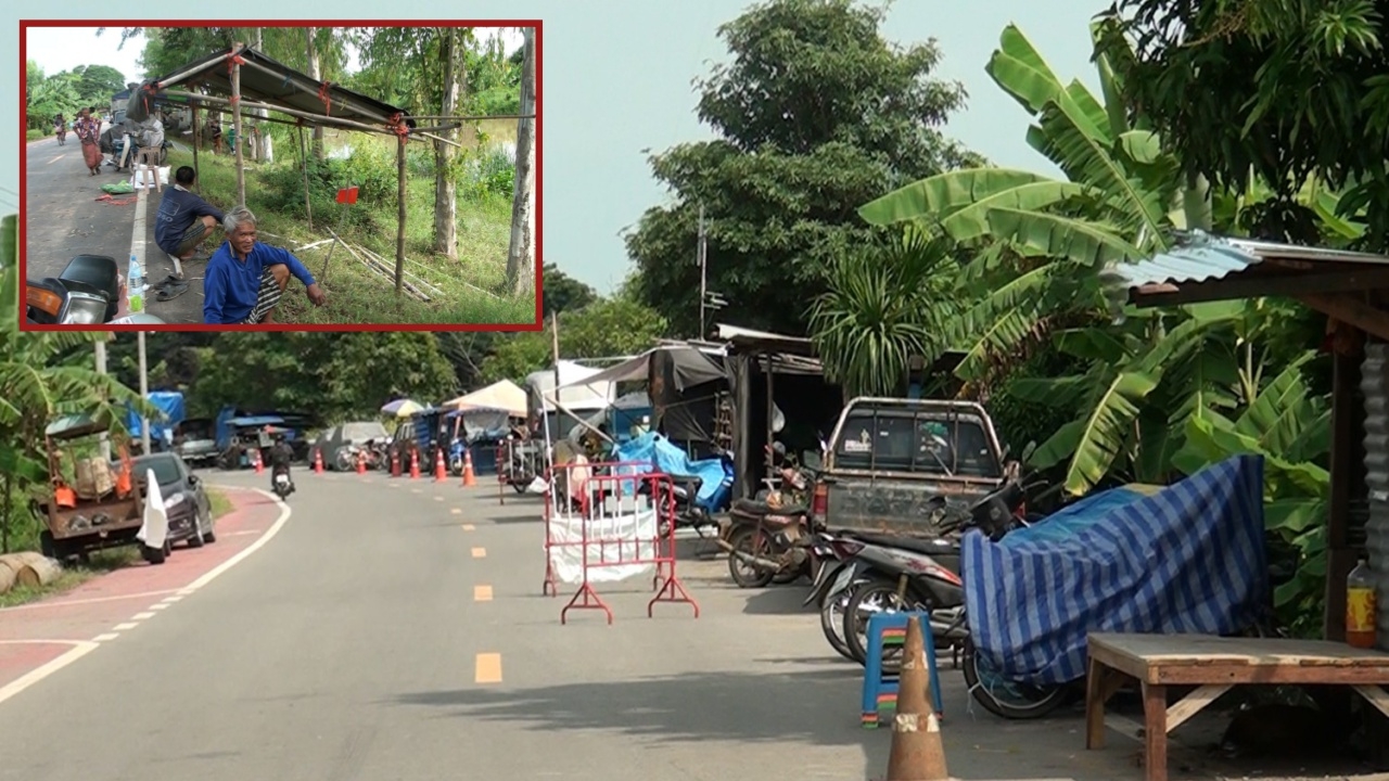 ชัยนาทอ่วม! น้ำซัดท้ายเขื่อนเจ้าพระยา ชาวบ้านเร่งอพยพ ตั้งเต็นท์ริมถนน