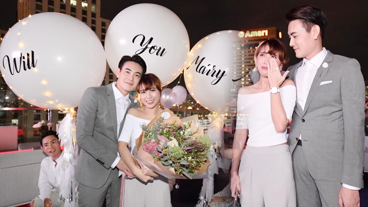 หวานไปอีก! ฟลุค ทำเซอร์ไพรส์ขอ แอปเปิ้ล แต่งงานสุดโรแมนติก (คลิป)