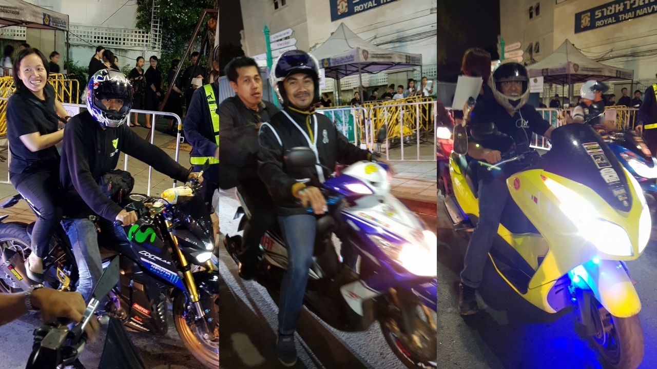 ทำความดีกันต่อเนื่อง! มอเตอร์ไซค์จิตอาสา รับส่งประชาชนจนวันสุดท้าย